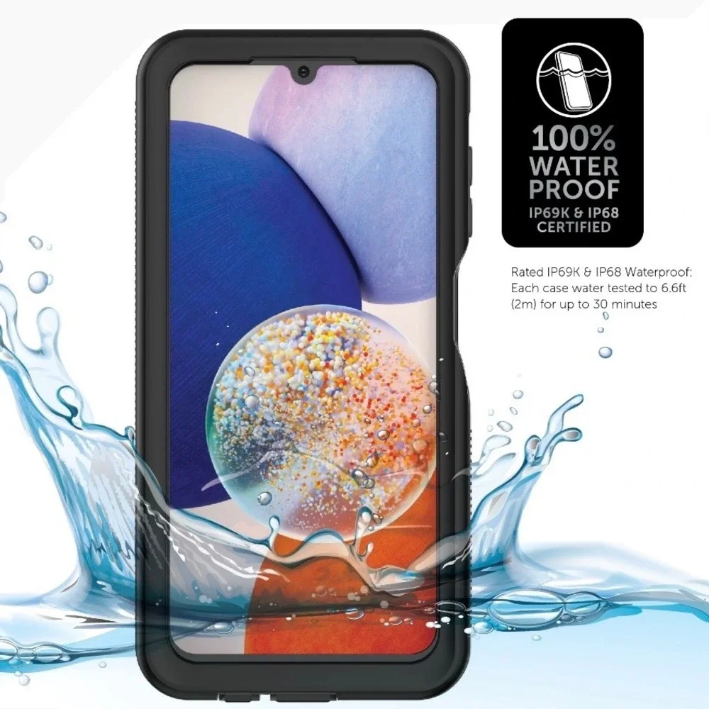 Body Glove Tidal Waterproof Case Samsung‎ Galaxy A14 5G Black Clear IP68 Rugged